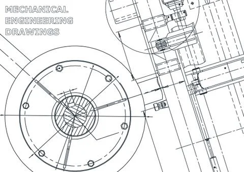 Vector engineering illustration. Cover, flyer, banner, background Stock Illustration