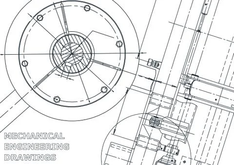 Vector engineering illustration. Cover, flyer, banner, background Stock Illustration