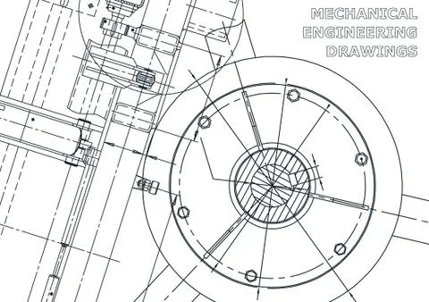Vector engineering illustration. Cover, flyer, banner, background Stock Illustration