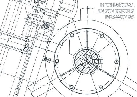 Vector engineering illustration. Cover, flyer, banner, background Stock Illustration
