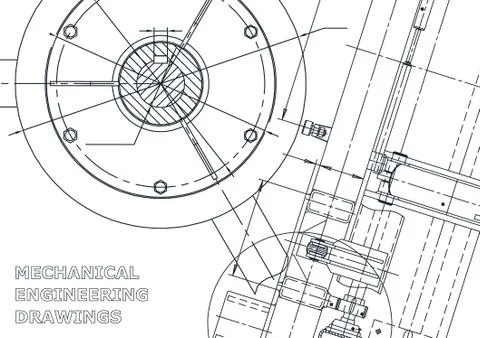 Vector engineering illustration. Cover, flyer, banner, background Illustrazione stock