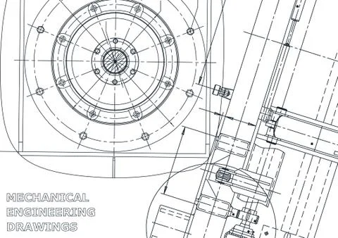 Vector engineering illustration. Cover, flyer, banner, background Stock Illustration