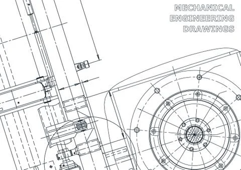 Vector engineering illustration. Cover, flyer, banner, background Stock Illustration