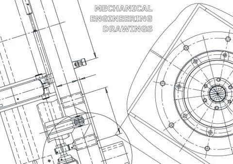 Vector engineering illustration. Cover, flyer, banner, background Stock Illustration