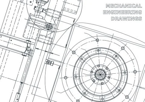 Vector engineering illustration. Cover, flyer, banner, background Stock Illustration