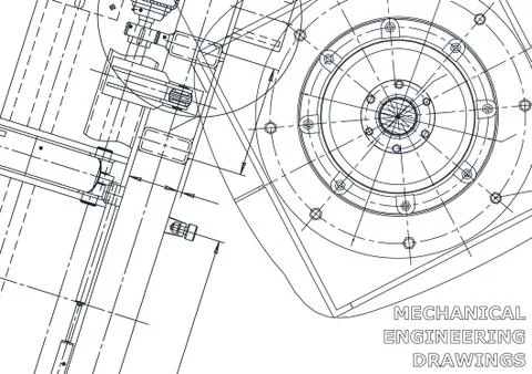 Vector engineering illustration. Cover, flyer, banner, background Illustrazione stock