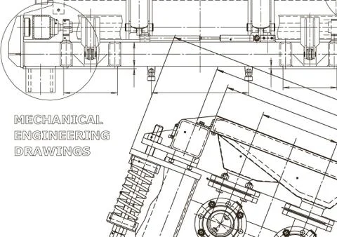 Vector engineering illustration. Cover, flyer, banner, background Stock Illustration