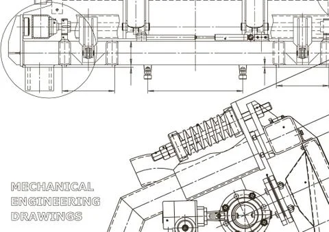 Vector engineering illustration. Cover, flyer, banner, background Stock Illustration