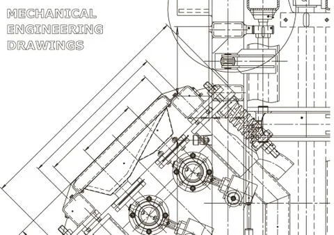 Vector engineering illustration. Cover, flyer, banner, background Stockillustratie