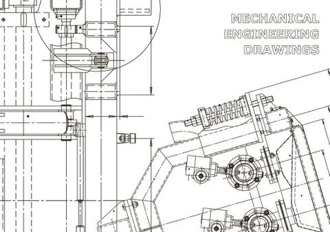 Vector engineering illustration. Cover, flyer, banner, background Illustrazione stock