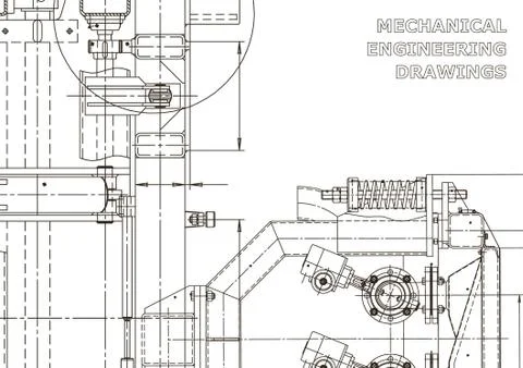 Vector engineering illustration. Cover, flyer, banner, background Stock Illustration