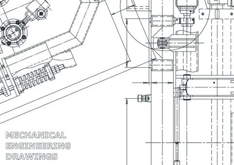 Vector engineering illustration. Cover, flyer, banner, background Stock Illustration