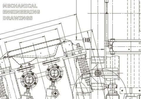 Vector engineering illustration. Cover, flyer, banner, background Stock Illustration