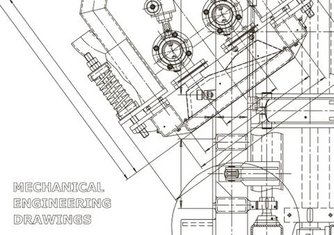 Vector engineering illustration. Cover, flyer, banner, background Stockillustratie