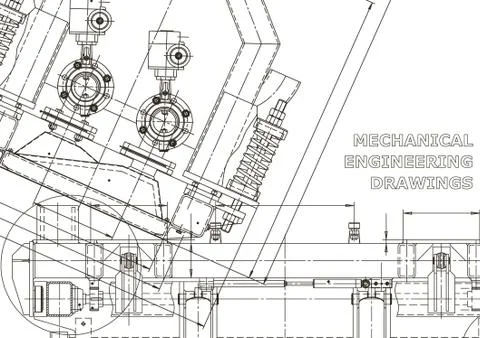 Vector engineering illustration. Cover, flyer, banner, background Stock Illustration