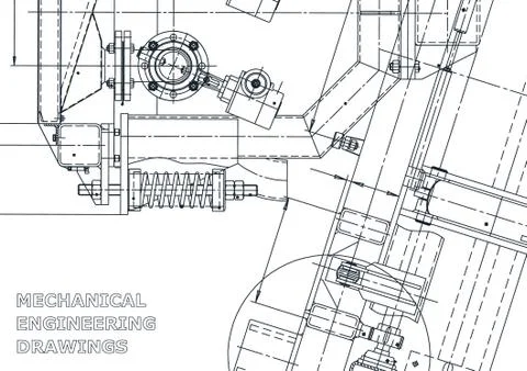 Vector engineering illustration. Cover, flyer, banner, background Stock Illustration