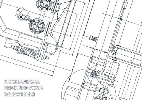 Vector engineering illustration. Cover, flyer, banner, background Stock Illustration