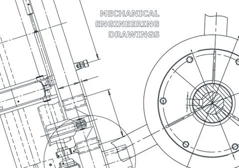 Vector engineering illustration. Cover, flyer, banner, background Stock Illustration