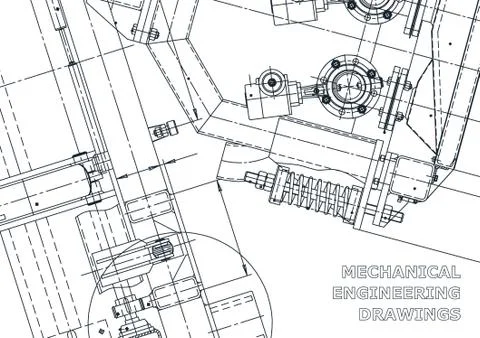Vector engineering illustration. Cover, flyer, banner, background Stock Illustration