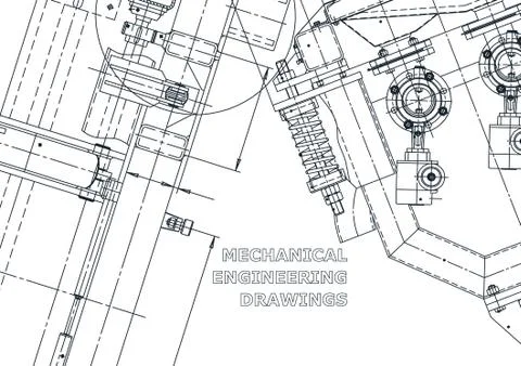 Vector engineering illustration. Cover, flyer, banner, background Stock Illustration