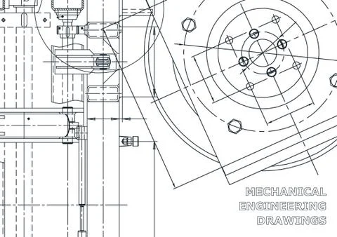 Vector engineering illustration. Cover, flyer, banner, background Stock Illustration