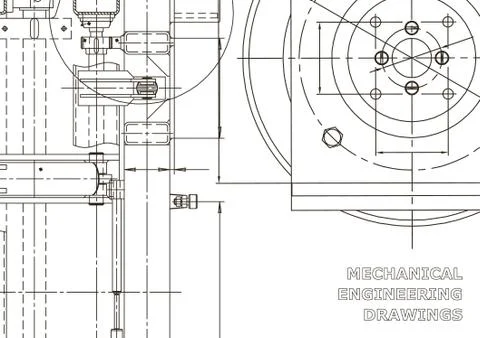 Vector engineering illustration. Cover, flyer, banner, background Stock Illustration