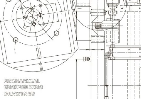 Vector engineering illustration. Cover, flyer, banner, background Stock Illustration