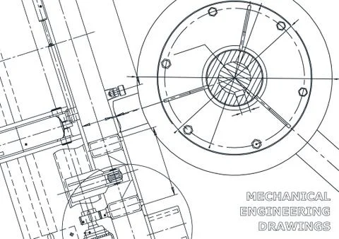 Vector engineering illustration. Cover, flyer, banner, background Stock Illustration