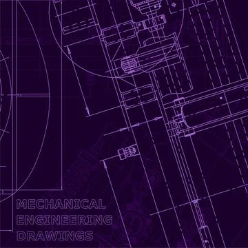 Vector engineering illustration. Cover, flyer. Purple cyberspace Stockillustratie