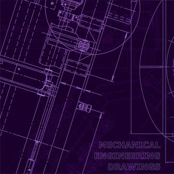 Vector engineering illustration. Cover, flyer. Purple cyberspace Illustrazione stock
