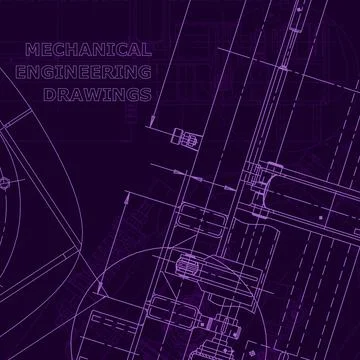 Vector engineering illustration. Cover, flyer. Purple cyberspace 스톡 일러스트