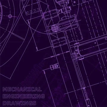 Vector engineering illustration. Cover, flyer. Purple cyberspace Illustrazione stock