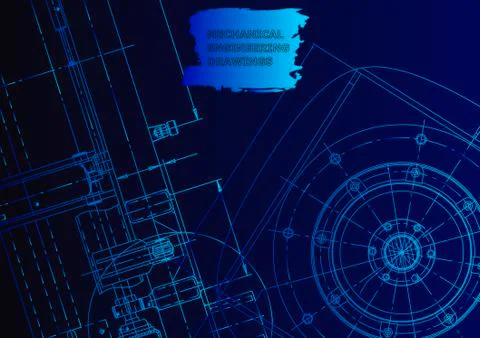 Vector engineering illustration Illustrazione stock