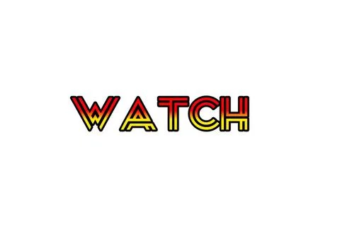Vector English text watch Illustrazione stock