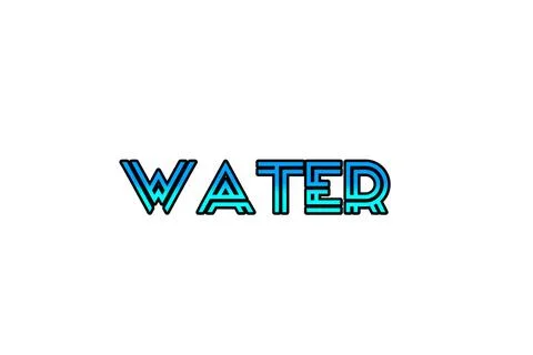 Vector English text water Illustrazione stock