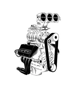 Vector engraved style illustration for posters, decoration and print. Hand dr Stock Illustration