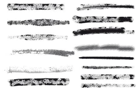 Vector. Engraving brushes set. Stock Illustration