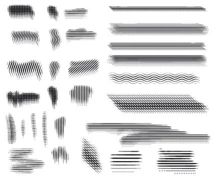 Vector. Engraving brushes set. Stock Illustration