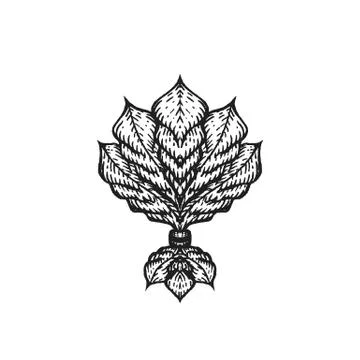 Vector engraving tattoo blackwork ornament. Stock Illustration