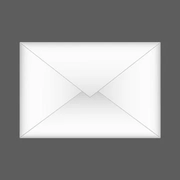 Vector envelope on gray background. Eps 10 Stock Illustration
