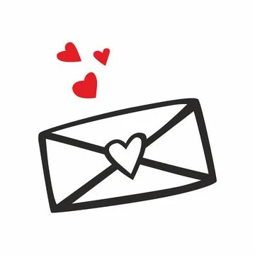 Vector envelope with heart Stock Illustration