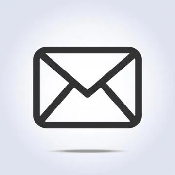 Vector envelope icon gray colors Illustrazione stock