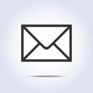 Vector envelope icon gray colors Stock Illustration