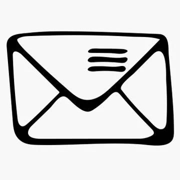 Vector envelope symbol drawn by hand Stock Illustration
