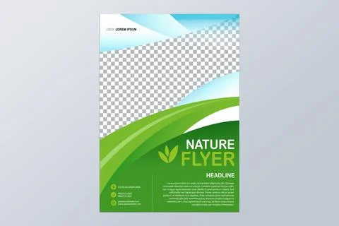 Vector environment nature flyer or poster design template Illustrazione stock