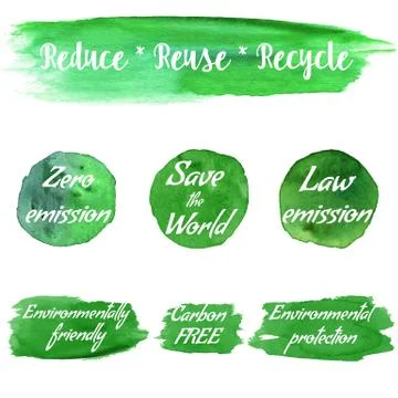 Vector environmental eco labels Stock Illustration