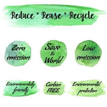 Vector environmental eco labels Stock Illustration
