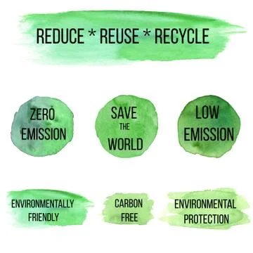 Vector environmental eco labels Stock Illustration