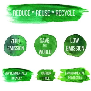 Vector environmental eco labels Stock Illustration