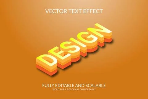 Vector eps 3d text effect illustration design. Stock Illustration